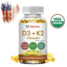Vitamin K2 D3 Vitamin Supplement with BioPerine, Boost Immunity & Heart Health
