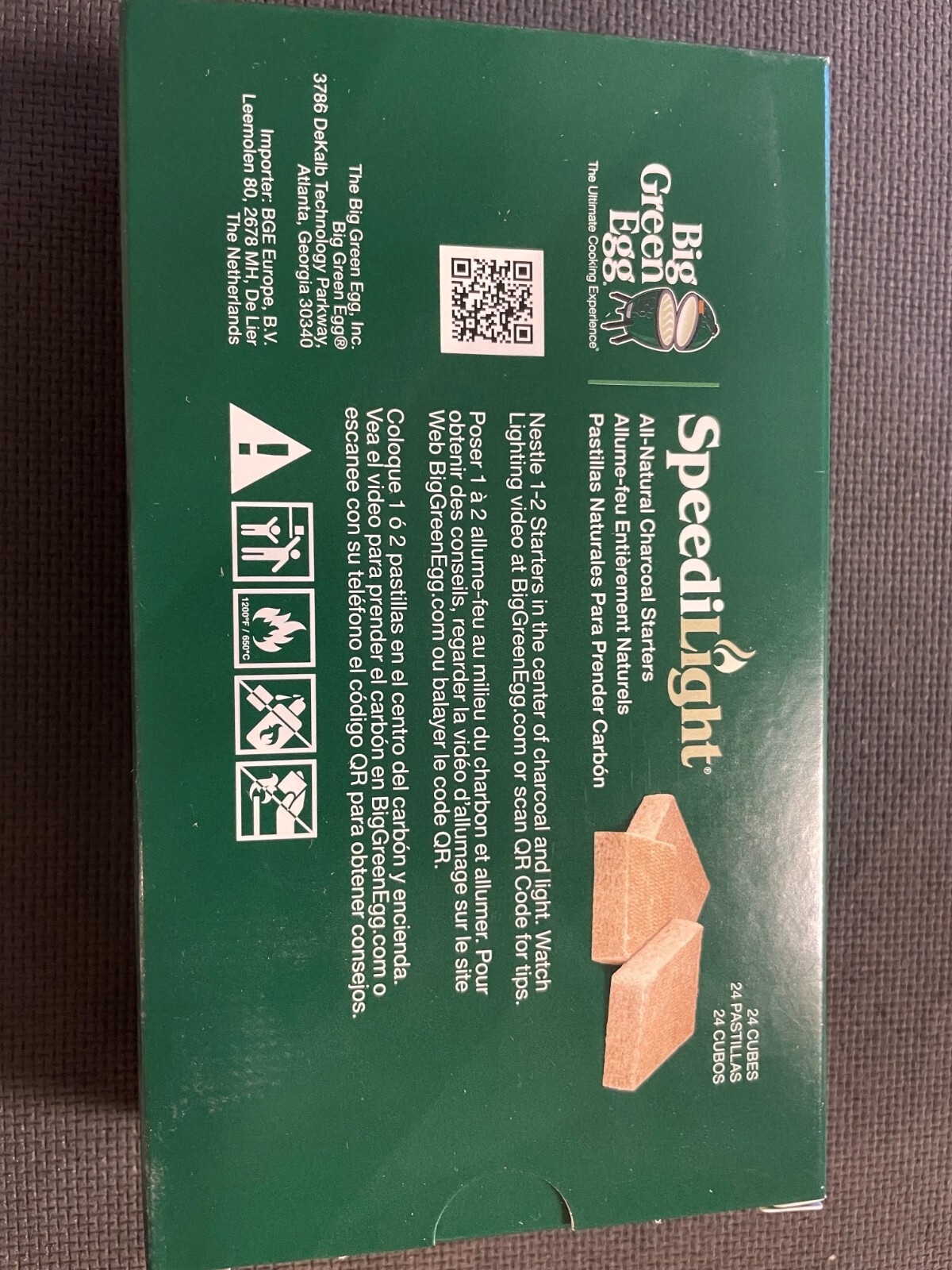 Big Green Egg Fire Starter Squares All Natural Charcoal Grill Starter
