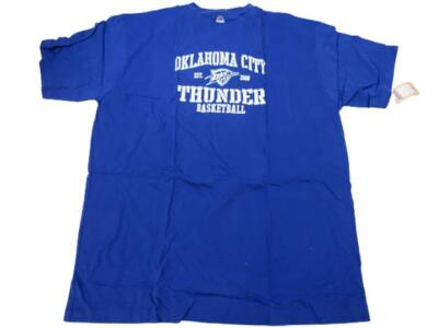 NEW Oklahoma City Thunder Mens Size 2XL-Tall Blue Majestic Shirt