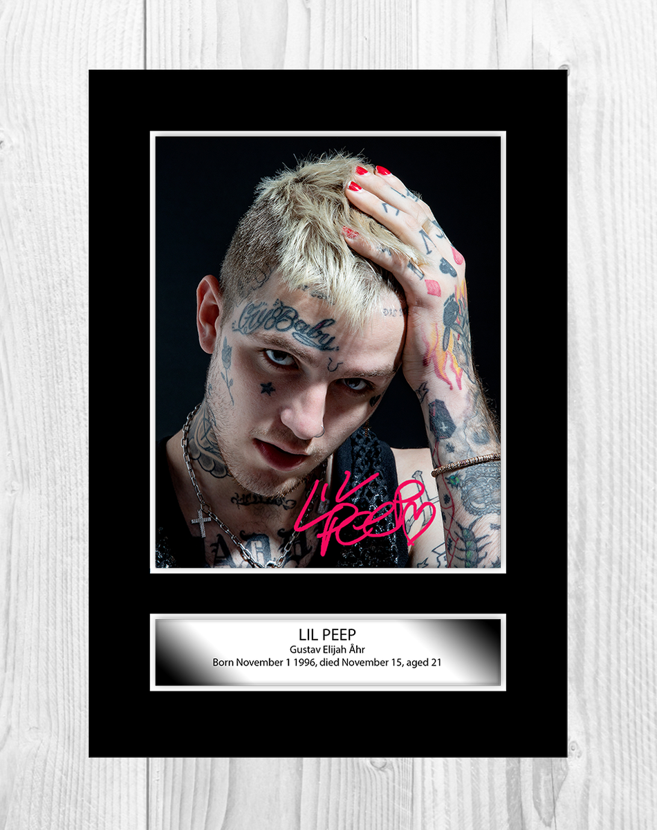 Lil Peep 4 A4 reproduction autograph picture poster with choice of