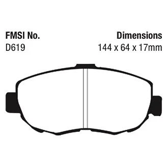 Pastillas de freno delanteras EBC DP41223R Yellowstuff para Toyota Supra 1993-1998 Foto 4 de 4