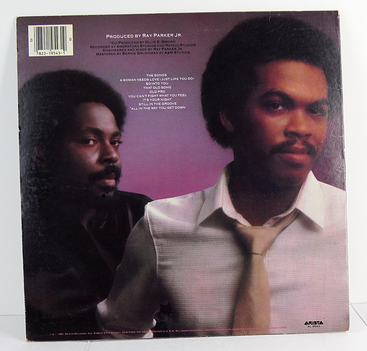 Lot of 2 Raydio Ray Parker Jr. Records - A Woman Needs Love
