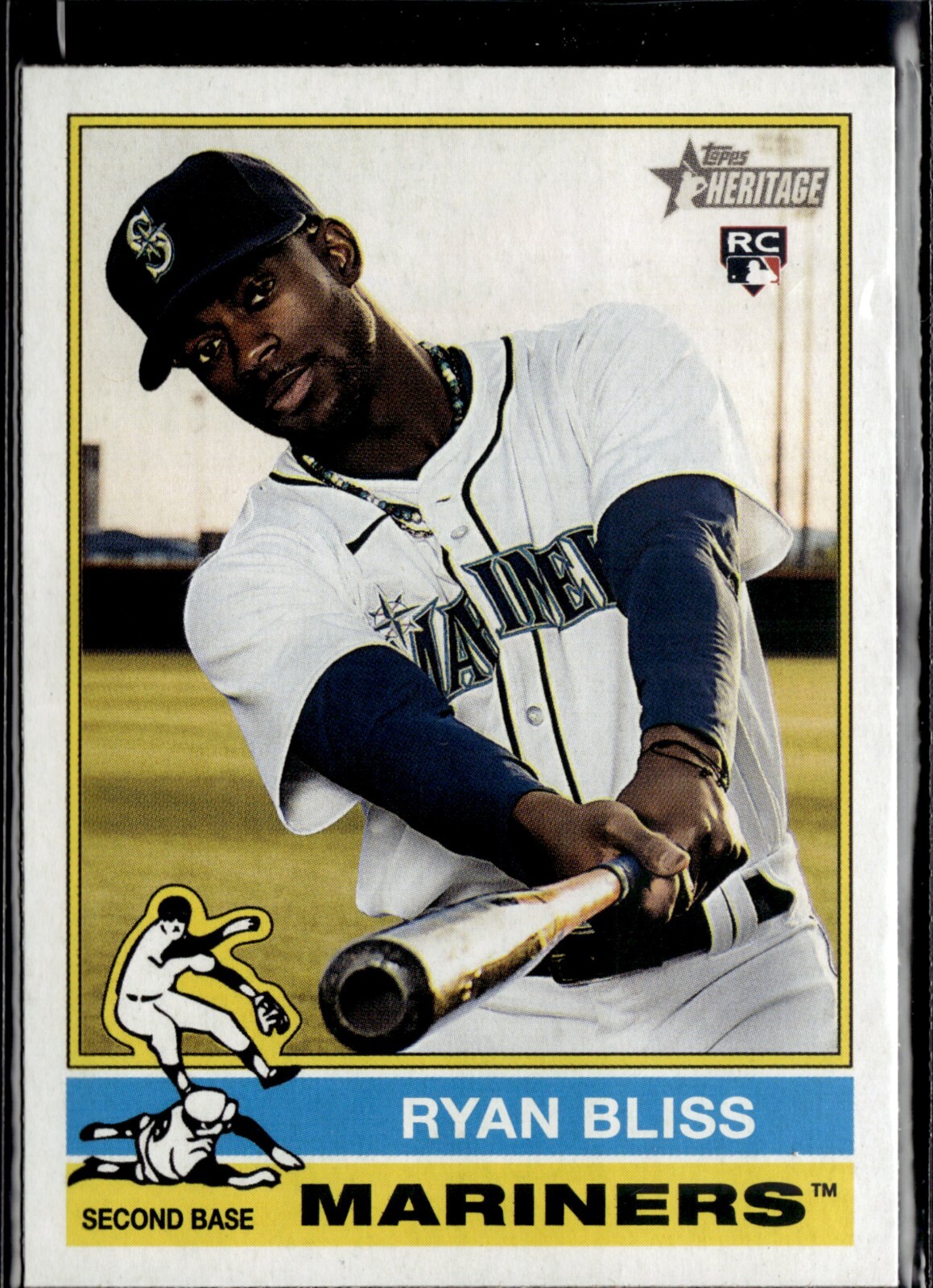 2025 Topps Heritage Baseball #16 Ryan Bliss, Seattle Mariners RC