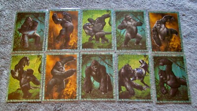 KONG 8th Wonder of World EMBOSSED FOIL Chase Cards Complete Set (10) Topps 2005