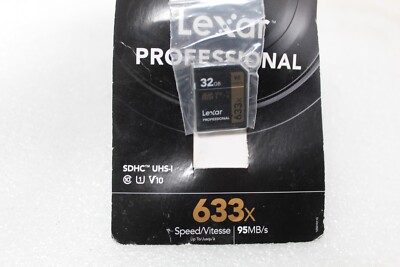 Lexar 32GB 633x Professional UHS-I U1 SDHC Class 10 SD Memory Card