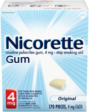 Nicorette 4 Mg Nicotine Gum to Quit Smoking, Unflavored Stop Smoking Aid, Origi