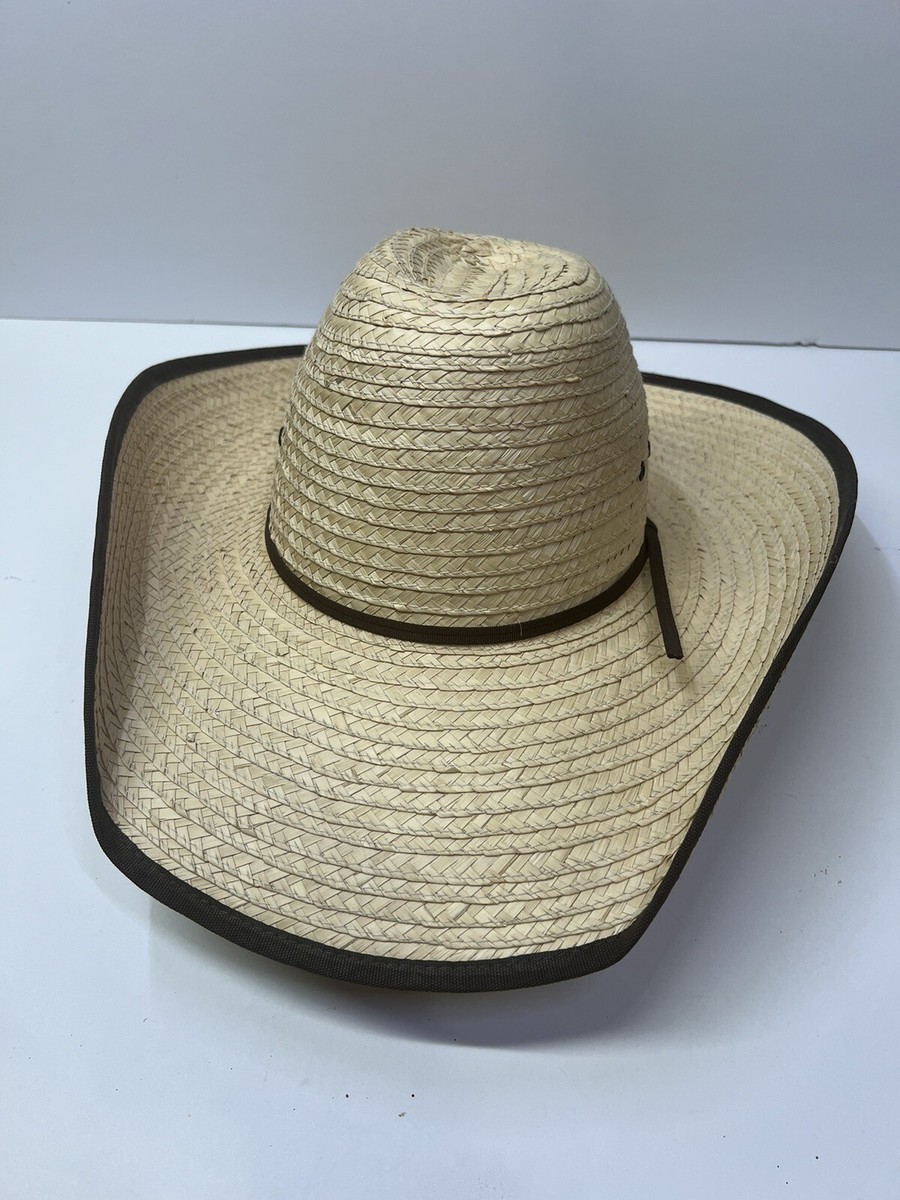 Texas Hat Company 10X Palm Leaf Straw 3/4 Cowboy Hat 1/2” Brim
