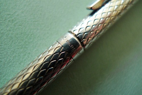 S.T. Dupont Classic Ballpoint Pen, Snake pattern silver colour - Picture 6 of 7