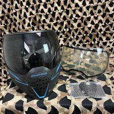 NEW Empire EVS Paintball Mask - Black/Navy Blue w/ Ninja & Clear Lenses (21726)