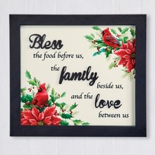 Bless the Food, Family, and Love Hanging Wall Art Decor