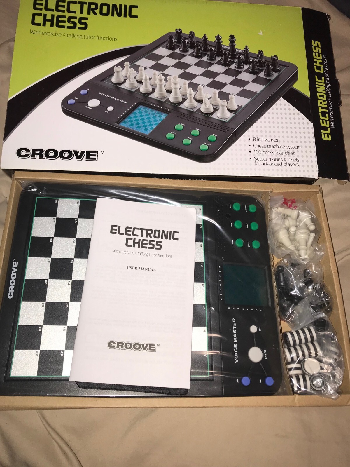 8 in 1 Games - Electronic Chess with Exercise & Talking Tutor Function –  Croove