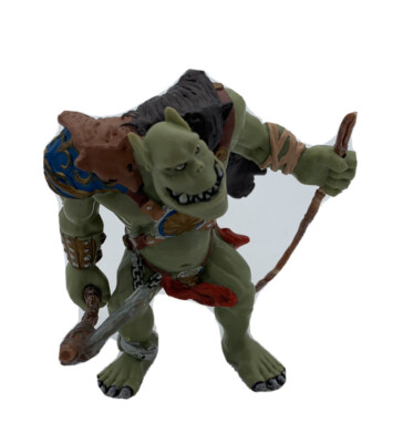 Papo 2002 Medieval Green Troll Orc OGRE With Axe & Staff 3.5'' Figurine #7