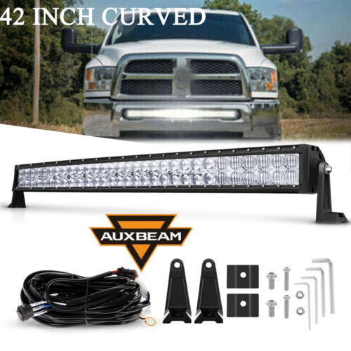 AUXBEAM 240W 24000lm 42'' LED Light Bar Bumper for 2010-2019 Dodge Ram 2500 3500 - Picture 3 of 12