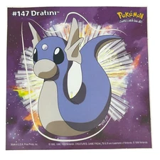 Pokemon Collect 'em Stick-Ups Dratini #147 Large 4” Sticker Priss Prints