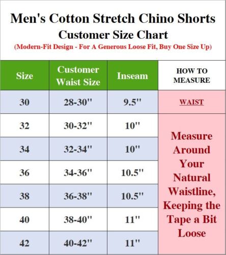 Mens Cotton Flex Stretch 4-Pockets Chino Shorts (Sizes 30-42) NEW 2 PACK - Picture 2 of 11