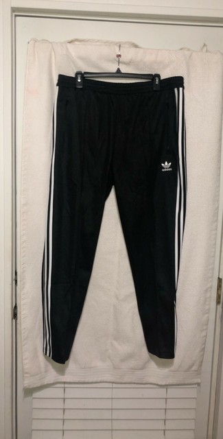 NEW MEN/'S ADIDAS ORIGINALS BECKENBAUER TP TRACK PANTS BLACK WHITE XL