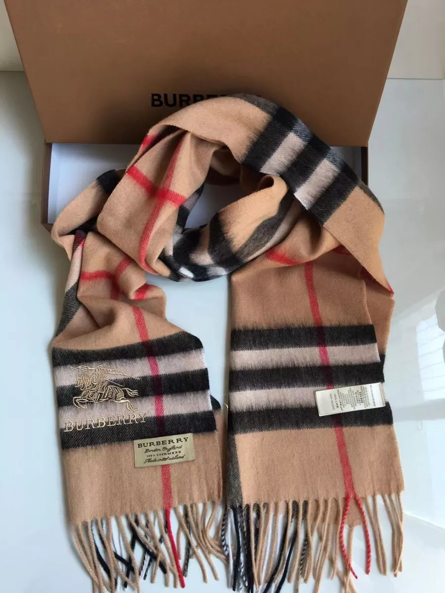 NWT Burberry Nova Check Reversible Scarf With Gift Box and