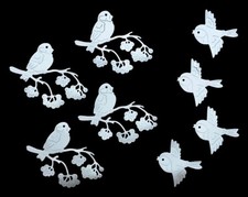 Winter Bird Paper Die Cut Embellishment Craft Scrapbooking Card 8 Pieces decor