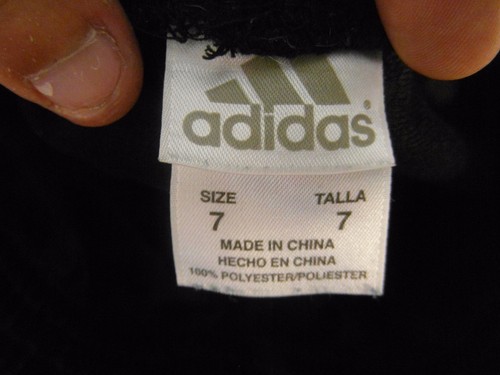 Children Youth Unisex Adidas Black Electric Blue Striped Athletic Pants 31476 - Picture 11 of 12