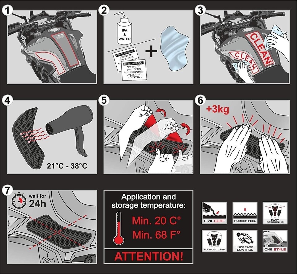 Motorcycle Fuel Tank Pads Tank Protector Set For DUCATI PANIGALE V2