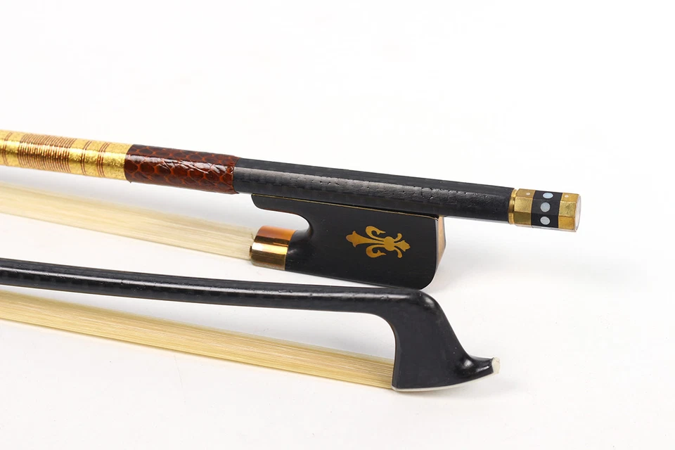 16inch Viola Bow Plaid Carbon Fiber Ebony Frog Natural Bow Hair - Image 2 of 4