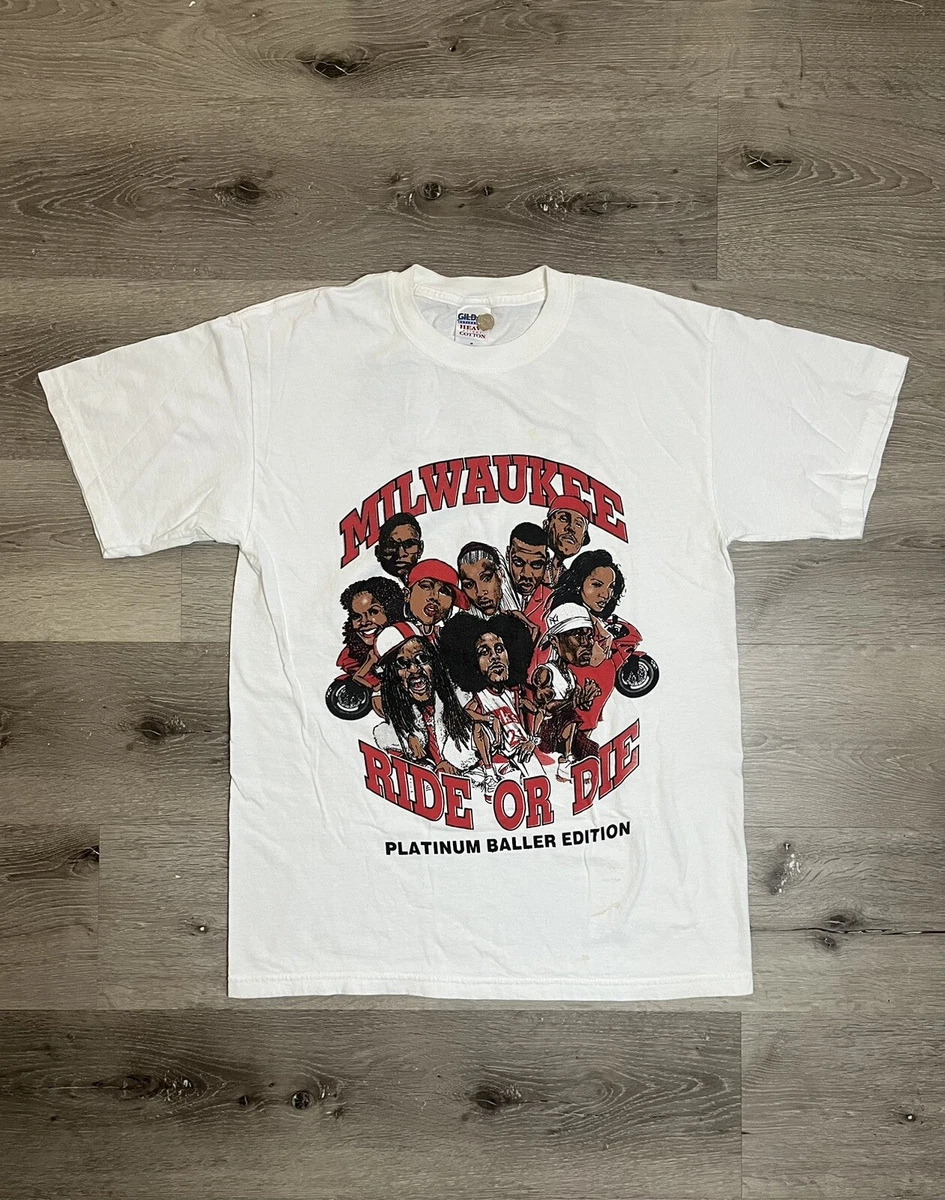 Vintage Rap Tee Caricature Milwaukee Ride Or Die DMX 50 Cent Jay Z LL Cool J Y2K