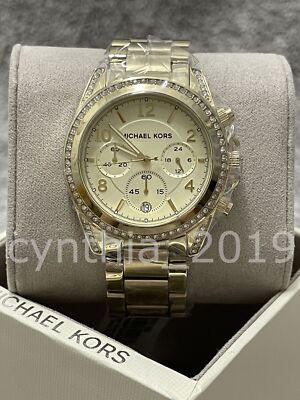 New Michael Kors MK5166 Blair Glitz Gold Stainless-Steel  display picture 2