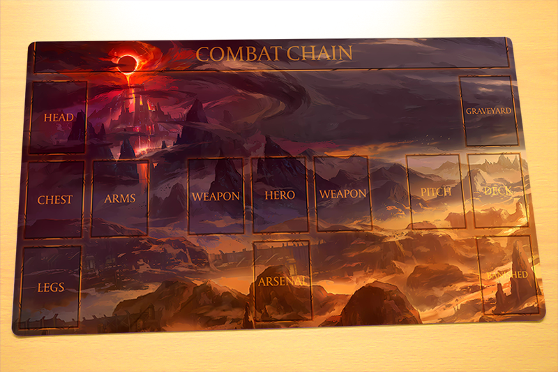 No.854# Flesh And Blood FAB TCG Custom Playmat Fantasy Land Deck