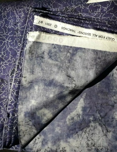 3.5 YARDS QUILT FOR ALL SEASONS DIANA LEONE Tracings PURPLE Silver Thread FABRIC - Picture 7 of 11