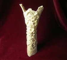 Alte Asiatische Beinschnitzerei / Knochenschnitzerei ca. 20 cm 