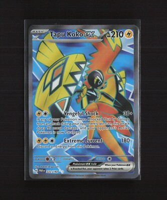 たわこ Tapu Koko ex 222/182 Paradox Rift Full Art Holo Ultra Rare