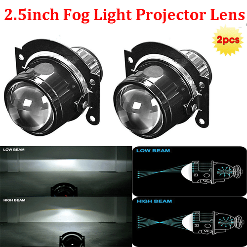 2X 2.5inch Fog Light Lamp Bi-Xenon Projector Lens H11 HID LED Car Retrofit Kit - Bild 1 von 8