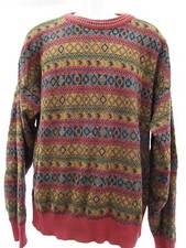 Vintage Tricots St. Raphael Sweater 1980s Cosby style size XL multicolor stripe