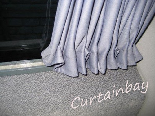 MERCEDES NUEVO SPRINTER VW CRAFTER Cortinas SET para 2 Ventanas Laterales Negro - Picture 5 of 6