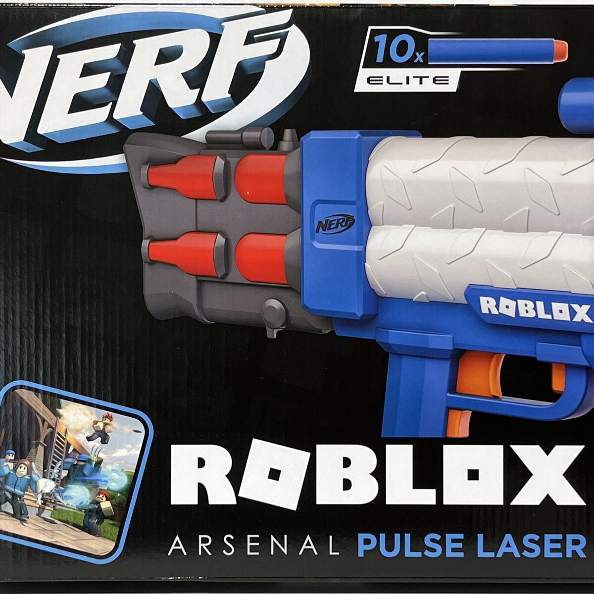 NERF Roblox Arsenal Pulse Laser Motorized Dart Blaster Gun +