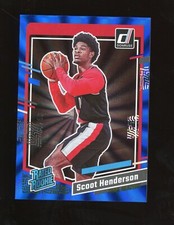 2023-24 DONRUSS RATED ROOKIE SCOOT HENDERSON BLUE LASER HOLO 49/49 LAST ON PRINT