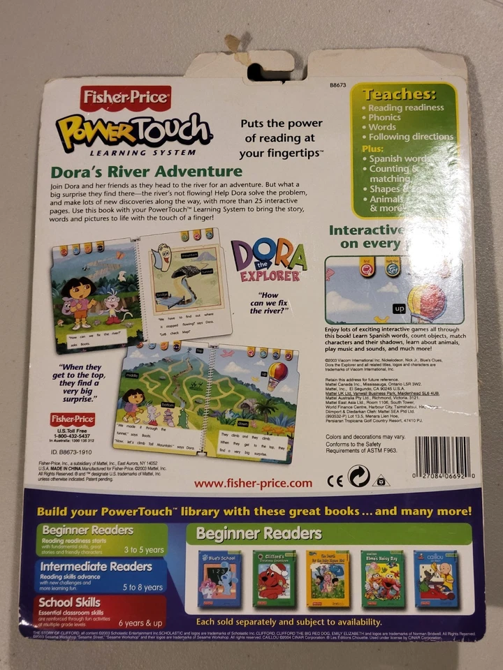 Lot of (3) Elmo, Dora Explorer, Clifford Fisher Price Power Touch Books 3-5 NEW - Image 3 of 4