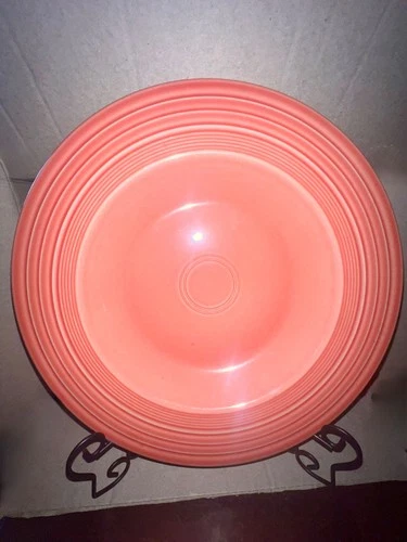 Homer Laughlin Fiestaware Persimmon Dinner Plates /Pasta Bowl 12"~ Set of 3