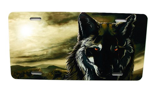 WOLF PAWS ANIMAL LOVE FRIEND Metal Novelty Car License Plate Auto Tag - Picture 4 of 15
