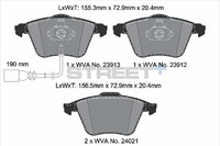 BremsbeläGe Audi TT (8J3) 2.0 Tfsi Bj. 05/10-06/14 KW 155 PS 211 - Pagid Racing