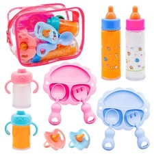 13 PCS Baby Doll Magic Bottle Set,Pretend Play Feeding Toy for Kids