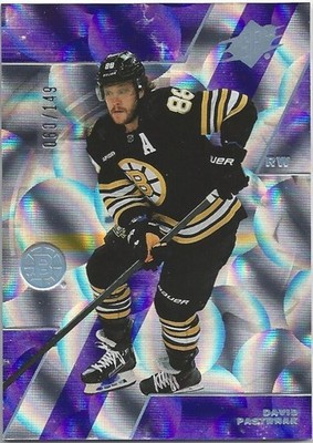2023-24 SPx Purple Parallax 060/149 David Pastrnak #86
