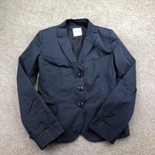 Moschino Blazer Womens 12 Blue Cheap And Chic Three Button Suit Jacket Lined
