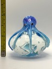 Blue Art Glass Octopus Paperweight Bubble Glass Marine Sea Ornament