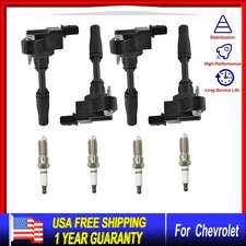 4PCS Ignition Coil & 4PCS Iridium Spark Plug for Chevrolet Colorado GMC Canyon