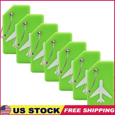 Silicone Luggage Tags 7 Pack Durable Name Tags Travel Privacy Protection New