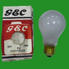 275W GEC P1/1 Photoflood Vintage E27 Light Bulb Studio Photography Lighting 240V
