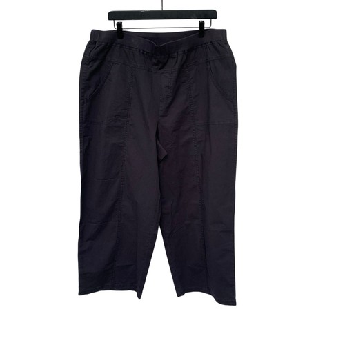 NWT Escape By Habitat Clothes XL Women’s Black Cropped Cotton Lounge Casual Pant