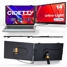 Portable Monitor 14 FHD 1080P IPS USB C HDMI Laptop Screen CIDETTY 13-17