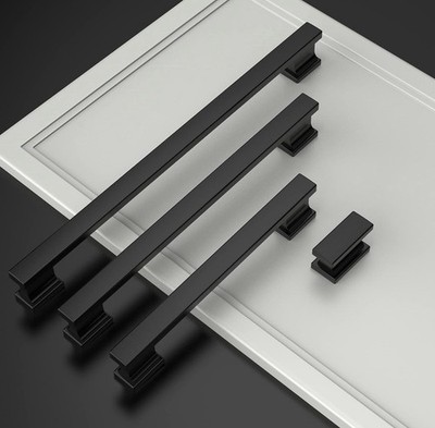 Asidrama Matte Black Cabinet Handles 56PCS (24×5 , 10×7 , 8×9 , 14×3.75 ) Zinc